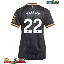 Camisa de Futebol Aston Villa Ian Maatsen #22 Equipamento Secundário Mulheres 2026-27 Manga Curta